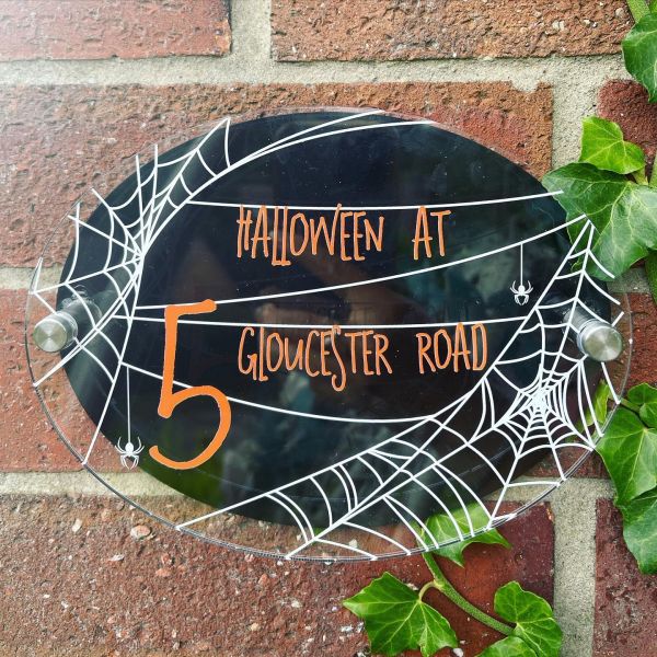 Personalised Spiders Web House Plaque