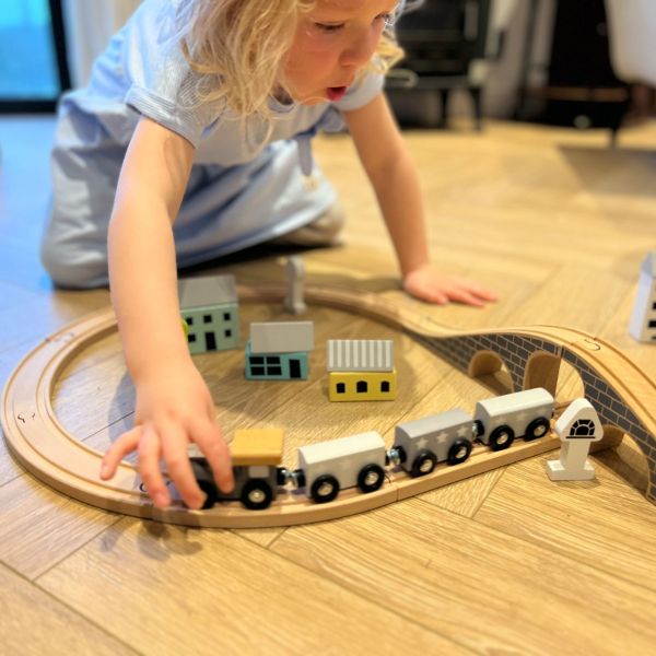 Personalised Wooden Engraved Train Track Set
