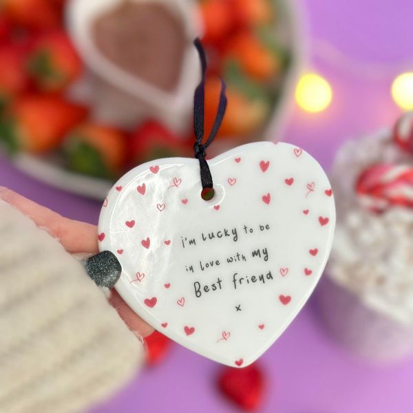 Best Friend Valentine Ceramic Heart