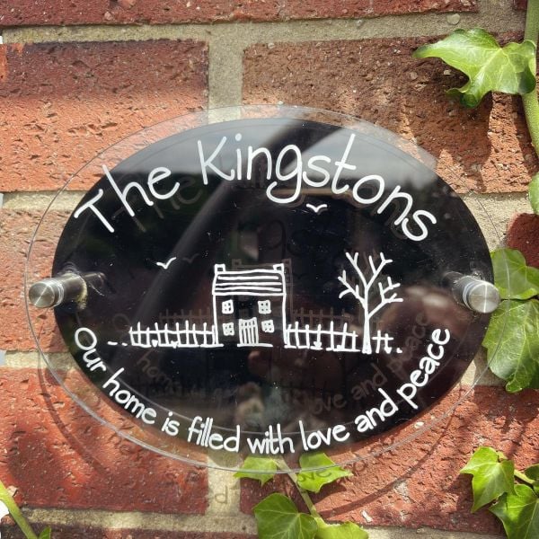 Personalised Handdrawn House Plaque
