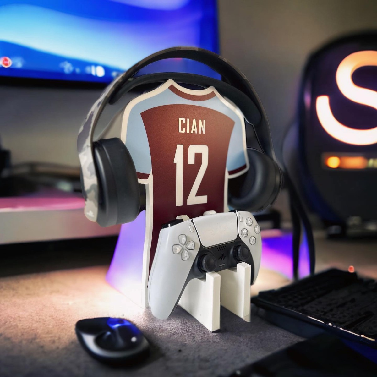 Personalised Football Shirt Shaped Gaming Station